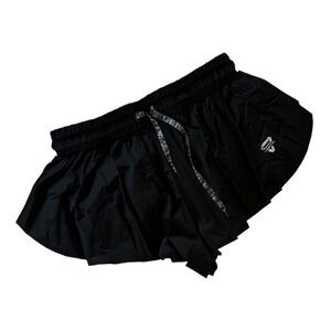Black Inflachi Professional Fitness Shorts with Spandex Liner - size L